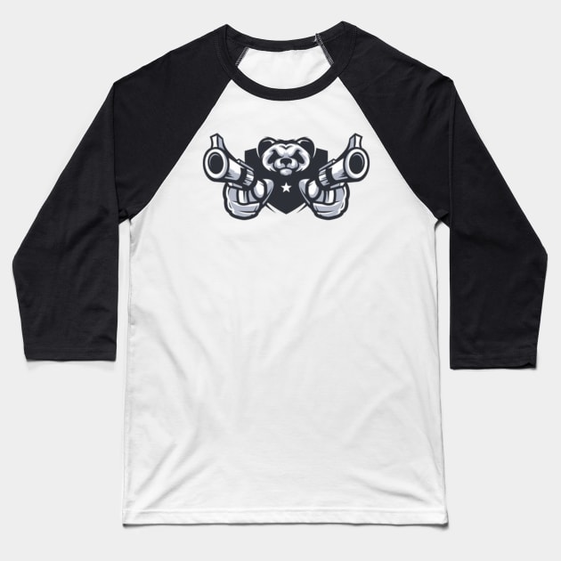 airsoft panda Baseball T-Shirt by yukiotanaka